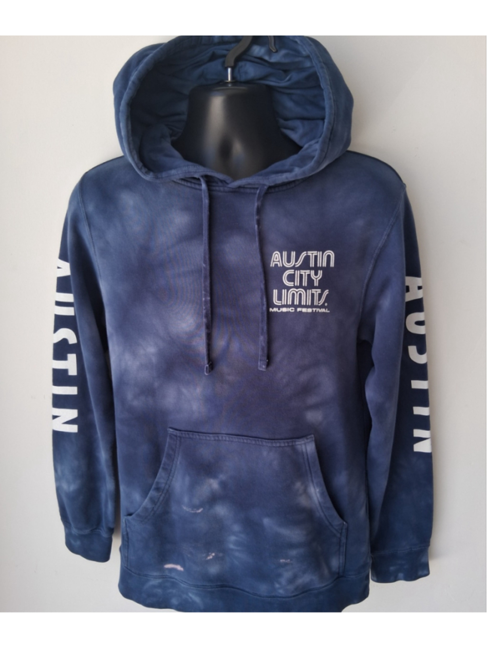 Austin City Limits Adult Small ACL Music Festival Band Hoodie Blue Bleach